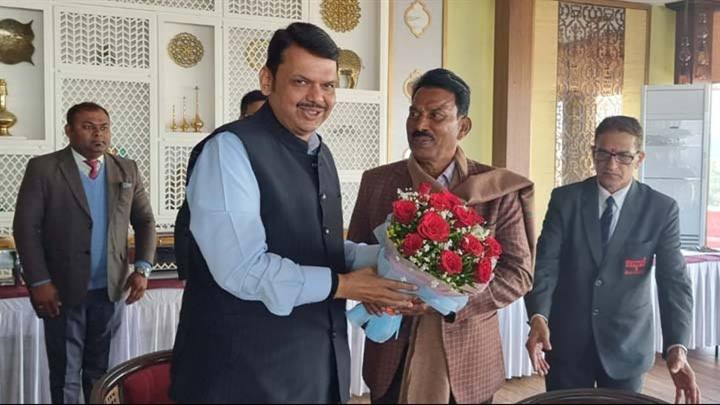 महाराष्ट्र के उप मुख्यमंत्री श्री फडनवीस से जल संसाधन मंत्री श्री सिलावट ने की सौजन्य भेंट